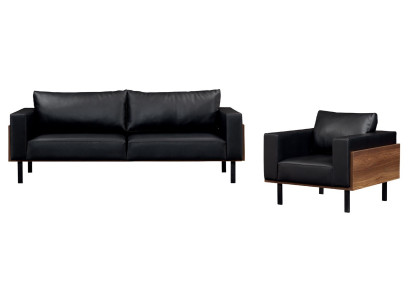 Sofá de 3+1 plazas, sillón acolchado, lujo, piel