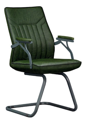 Sillón de oficina giratorio tapizado en piel para computadora JV muebles
