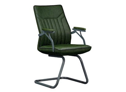 Sillón de oficina giratorio tapizado en piel para computadora JV muebles