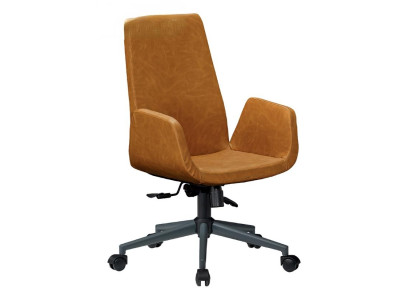 Silla de oficina para jefe de madera para estudio, mueble, marrón, giratoria, conferencia