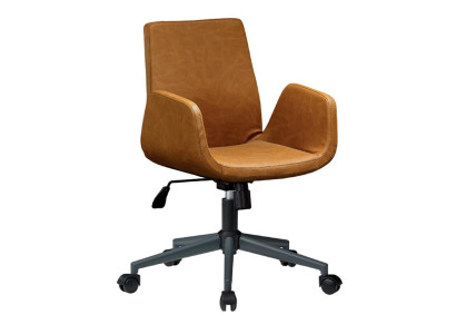 Sillón de oficina giratorio tapizado en piel