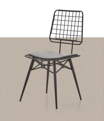 Muebles de comedor muebles de terraza sillas de metal mesa con borde natural naranja