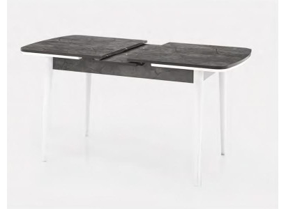 Mesa de comedor extensible mesa de terraza mesa de salón negra blanca de madera