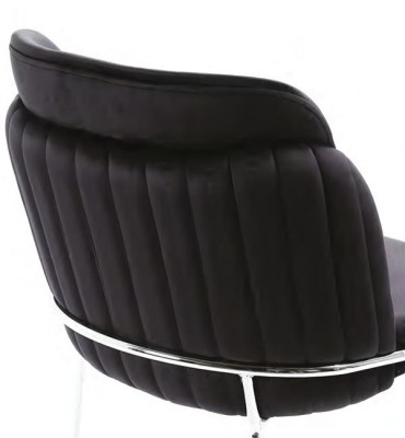 Mesa de comedor extensible efecto mármol brillante sillas negras metal comedor