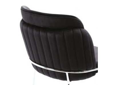 Mesa de comedor extensible efecto mármol brillante sillas negras metal comedor