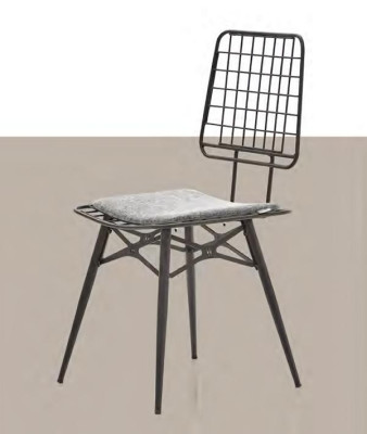 Silla de metal con cojín silla de jardín silla de terraza silla de comedor