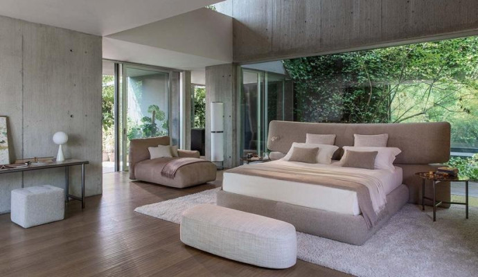 Cama tapizada moderna Comfort Dormire elegante cama de lujo
