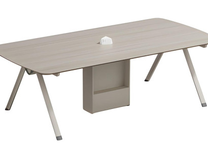 Moderno sofá mesa beige con almacenamiento y cajón incorporado Moderno sofá mesa beige con almacenamiento y cajón incorporado