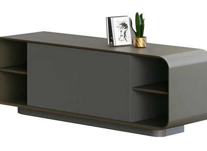 Moderno armario negro gris con espacio de almacenamiento minimalista