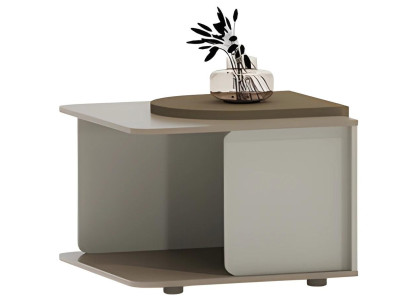 Moderno sofá mesa beige y marrón con tablero para la sala