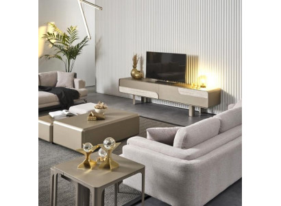 Mueble de televisión moderno en madera beige