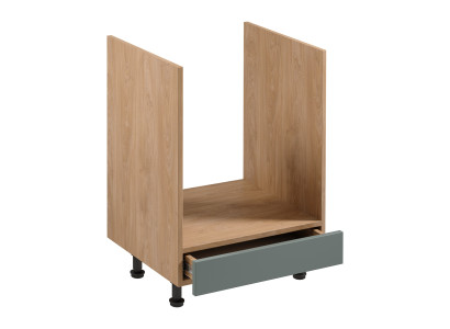 Base modular para mueble de cocina debajo de la placa de cocción de madera