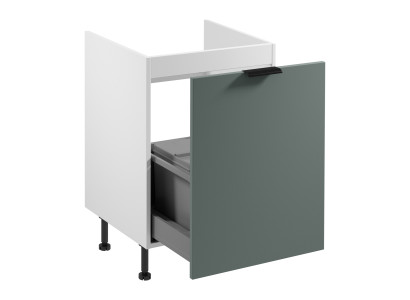 Armario blanco para la clasificación de residuos de cocina