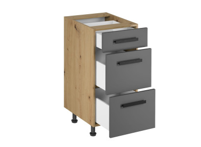 Armario extensible con cajones, mueble de cocina