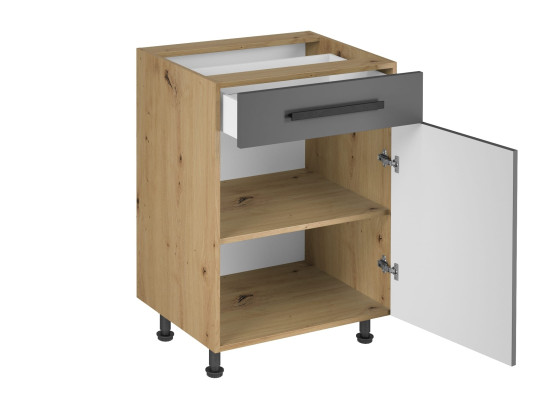 Cocina móvil con cajón y estantes interiores