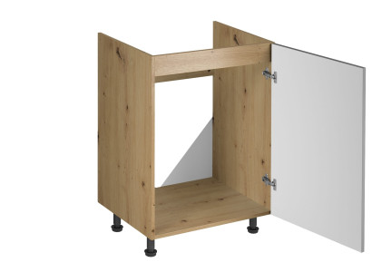 Armario móvil gris debajo del lavabo