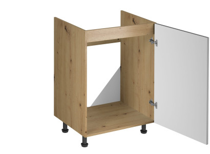 Armario móvil gris debajo del lavabo