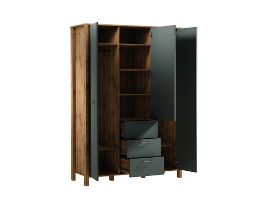 Armario independiente con perchas y cajones