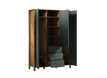 Armario independiente con perchas y cajones