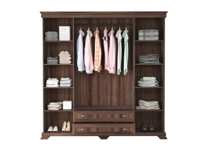 Armario de tela con cajones y barra para ropa