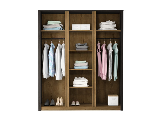 Armario de ropa para la habitación con superficie de madera