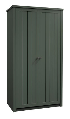 Armario de dormitorio con barra para ropa, multifuncional, verde