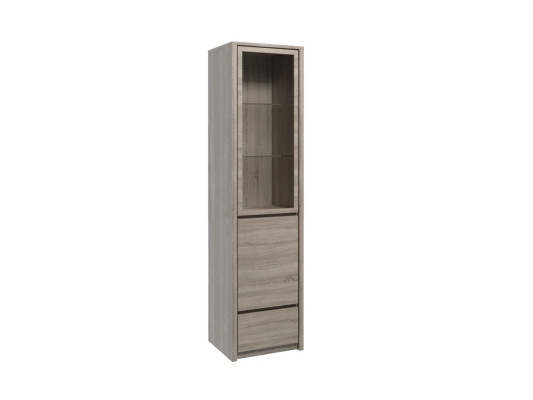 Elegante vitrina de madera gris moderna