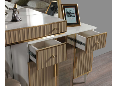 Moderna cómoda de madera con espejo para dormitorio