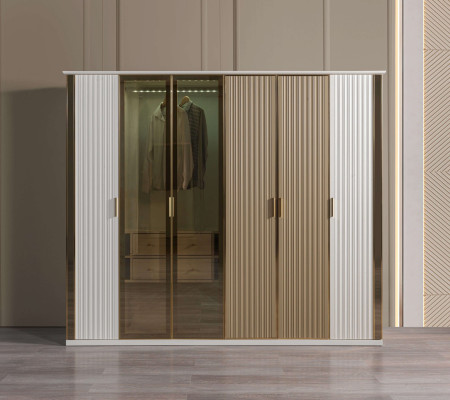 Armario de vidrio moderno lujoso de 234 cm