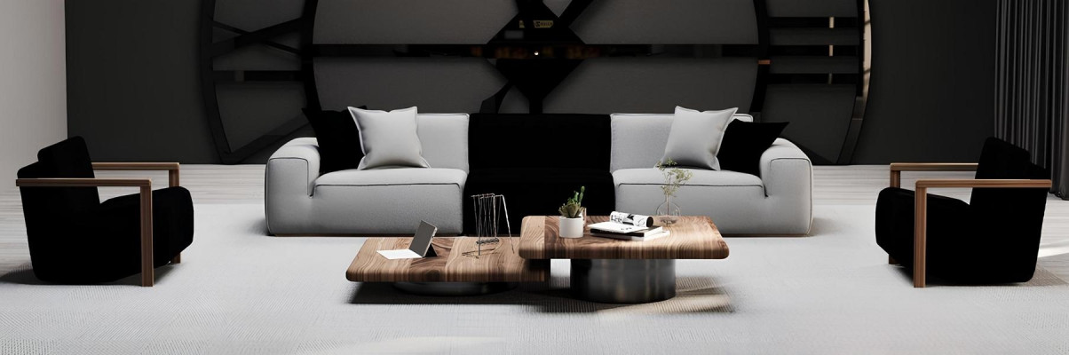 Sofá con 2 sillones para una sala elegante