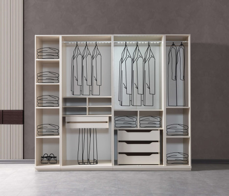 Moderno armario de esquina de vidrio mate con gran diseño