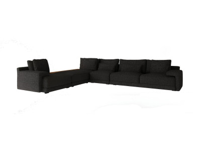 Sofá esquinero elegante que crea una atmósfera relajante