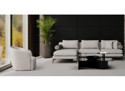 Sofá esquinero con sillón para una sala de estar cómoda