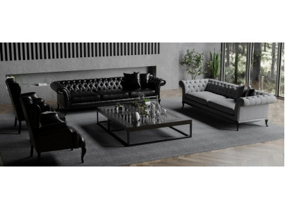 Juego de muebles de sofá 2x sofá con diseño moderno y elegante