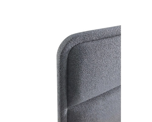 Cama gris moderna con colchón de textil y madera