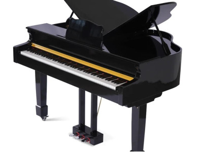 Piano digital negro con acabado brillante