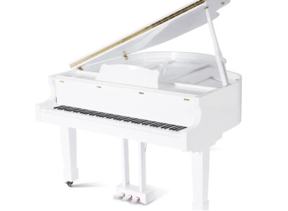 Piano digital en negro brillante