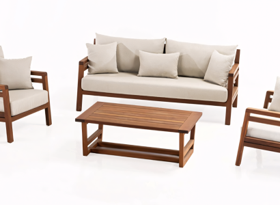 Conjunto de muebles para el jardín que combina belleza y comodidad en cada rincón del jardín