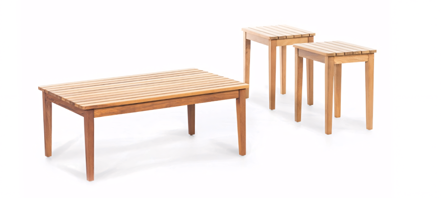 Mesa baja moderna con estilo elegante para terraza