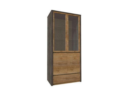 Buffet de cocina vitrina con cajón y estantes de vidrio