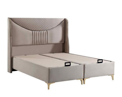La cama con colchón de estilo moderno embellecerá cualquier dormitorio.