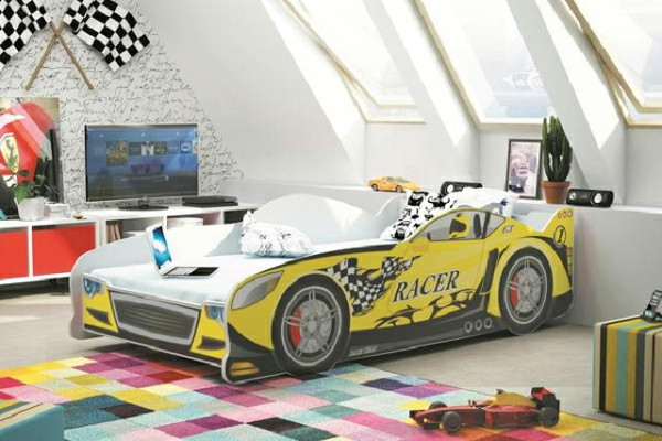 Cama infantil coche de policía cama para niños cama juvenil sueño