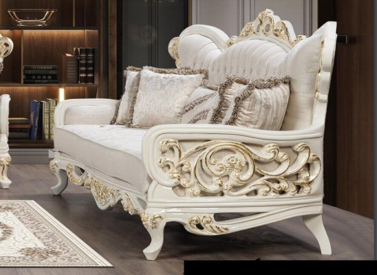 Conjunto de sofás de 3+3 plazas, estilo barroco, conjunto de lujo para sala de estar, muebles rococó.