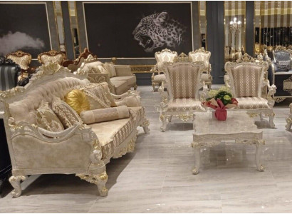 Sofá 3 plazas + 1 + 1 Juego de mesa de café Sofá Sillón Sofás Nuevo Set 4 piezas