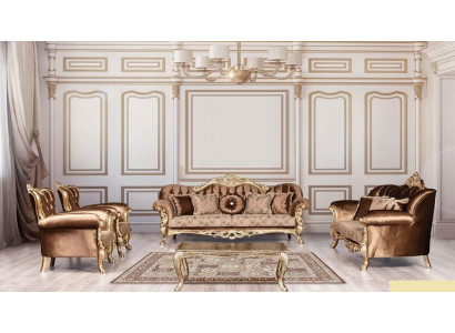 Sofá conjunto de sofás 3+3+1+1 Mesa de centro Sofá Sofás Sillón Conjunto de lujo Set de 5 piezas