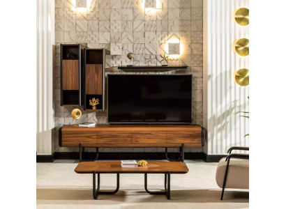 Mueble de pared Armario Estante Armarios Muebles de pared Aparador Mesa de centro 5 piezas.