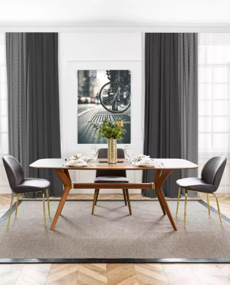 Mesa de comedor muebles de diseño Mesa de comedor Lujo Estilo italiano Mesa de madera Mesas