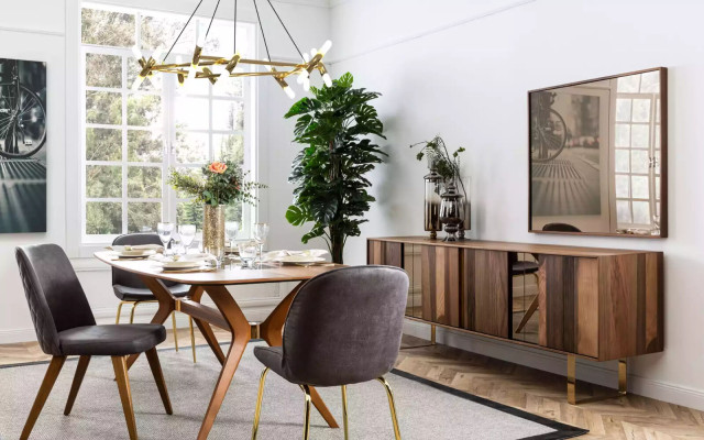 Mesa de comedor muebles de diseño Mesa de comedor Lujo Estilo italiano Mesa de madera Mesas