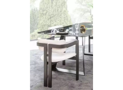 Silla de comedor Silla Sillón Diseño Mesa de comedor Asiento Madera Lujo Blanco