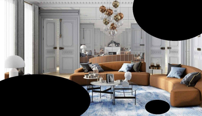 Sofá sofá de esquina Asiento redondo Sofás en ángulo Tela Sala de estar Diseño Sofás Tapizado Moderno
